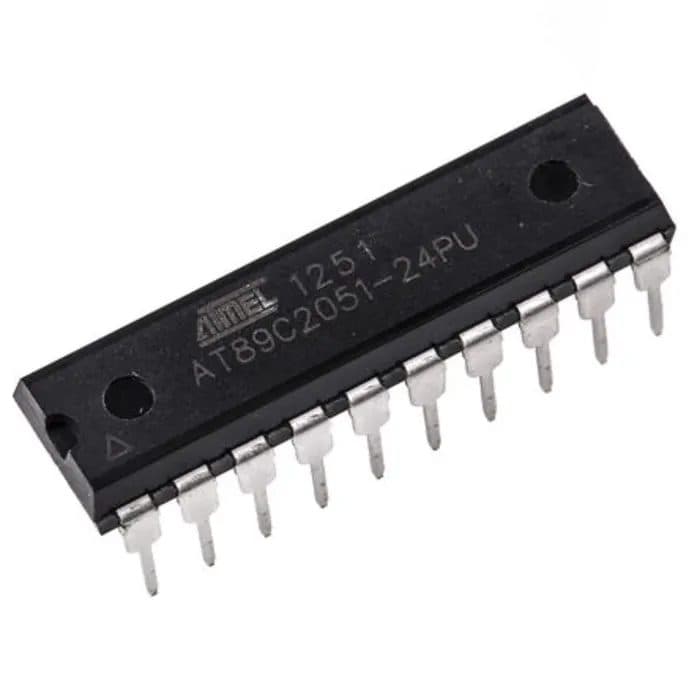 AT89C2051-24PU 8-bit Microcontroller, 2KB Flash, 24MHz, 20-pin DIP