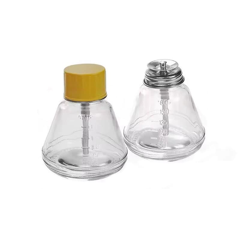 TE-18 Glass Storage Container 180ml Press-to-Dispense Top