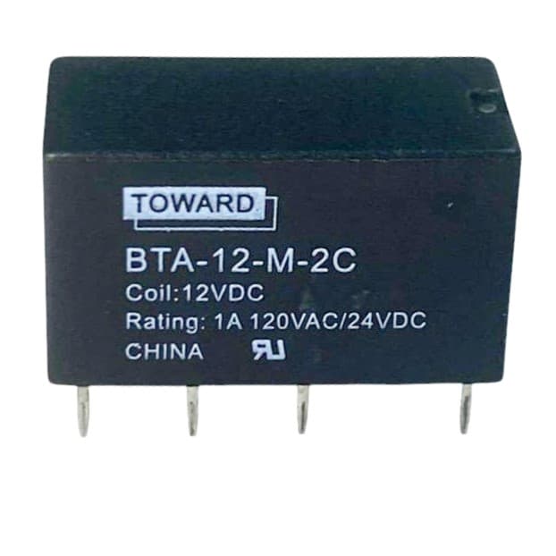 TOWARD BTA-12-M-2C 12V DC 8-Pin DPDT Relay, 1A