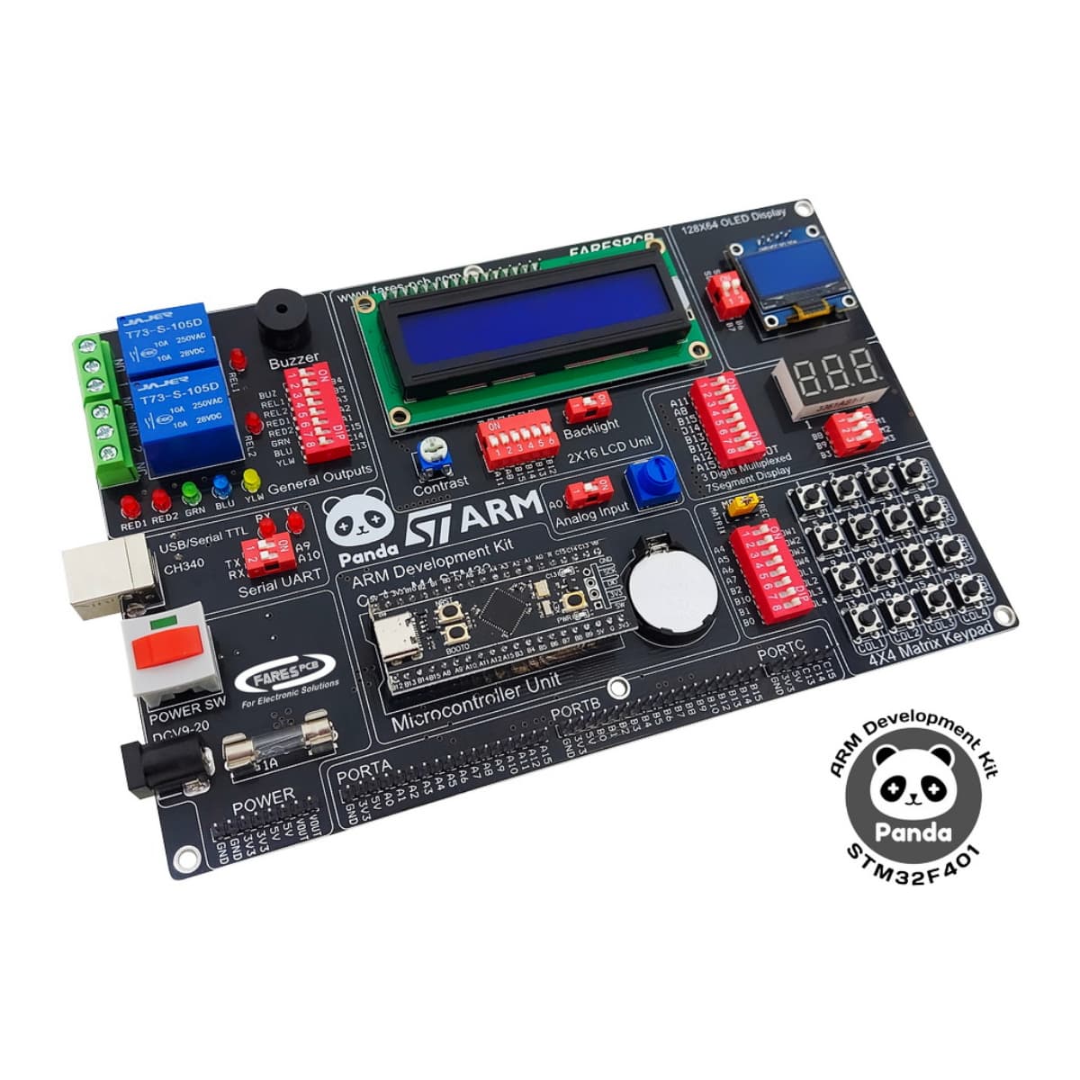 كيت تطوير وتدريب ARM من Panda+ مبني على STM32F401RCT6