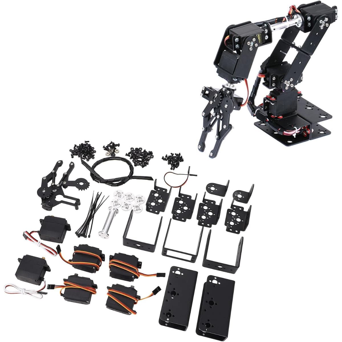 6-DOF Aluminum Robotic Arm Kit with MG996 and SR-1501MG Servos