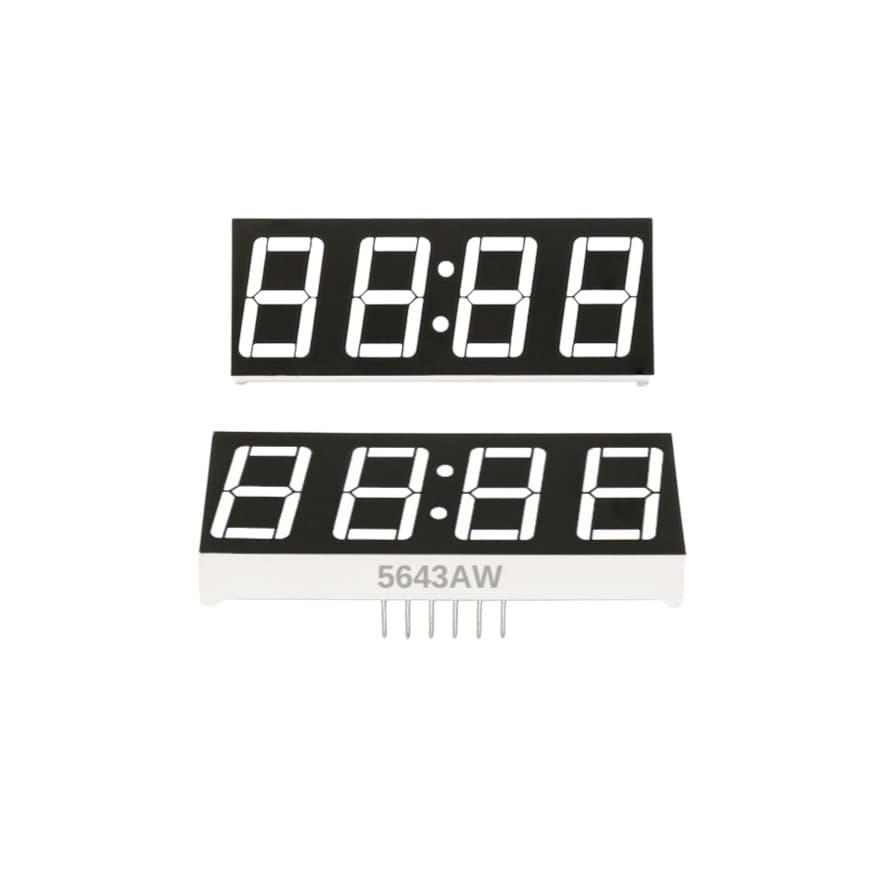 5643AW 4-Digit 0.56-Inch Clock Display, Common Cathode, White