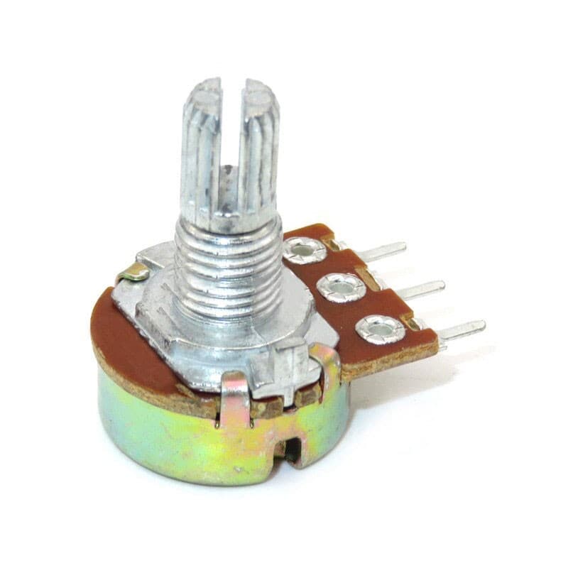 Metal Rotary Potentiometer B100K 100KΩ 3-Pin 15mm Shaft