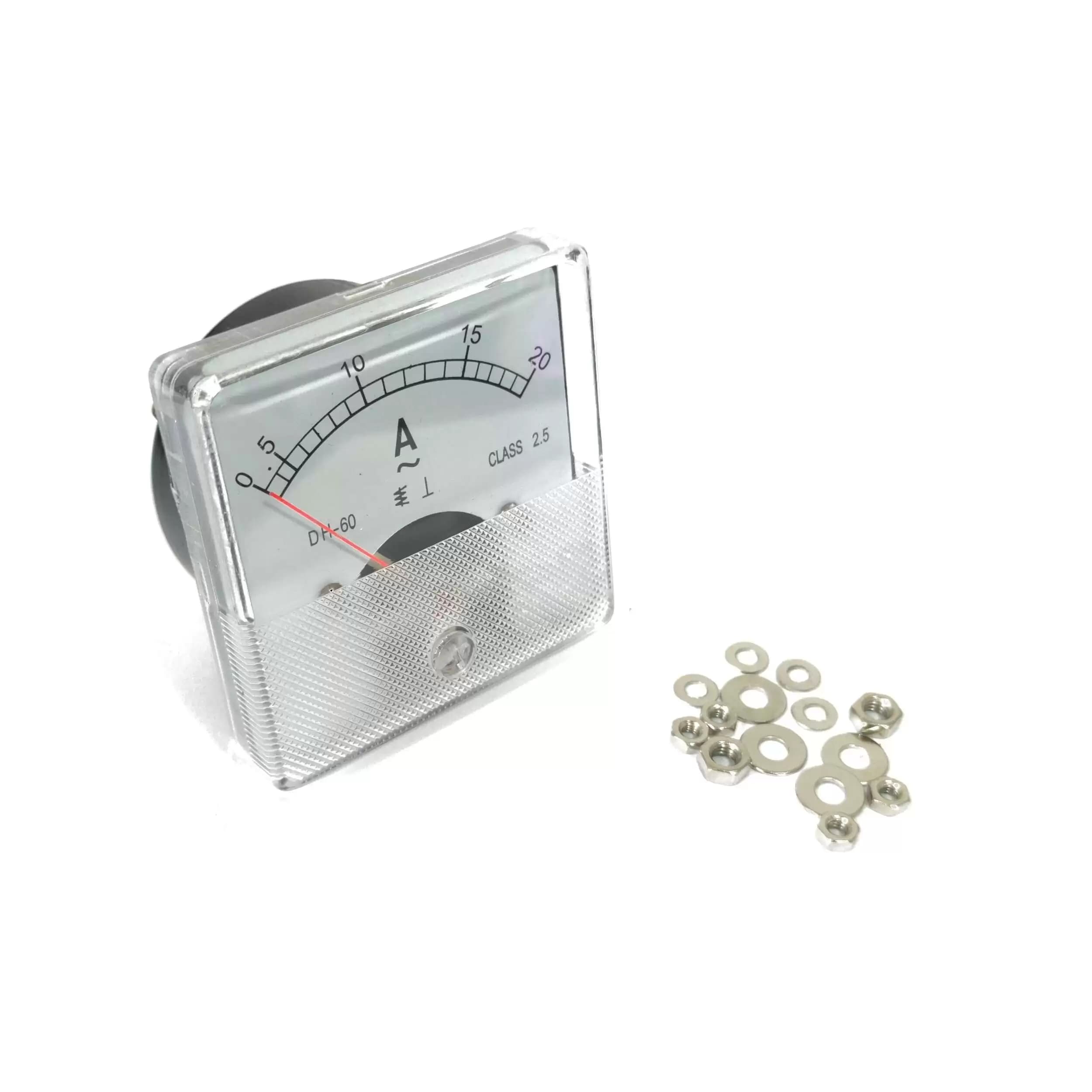 DH-60 Analog Panel Meter 0–20A AC Ammeter