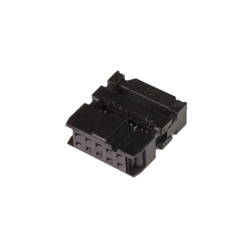 FC-10P Female IDC Plug Ribbon Cable Connector 2.54mm 10-Pin Black