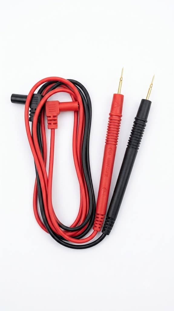 CAT III Multimeter Test Leads with Thin Needle Probes, 100 cm