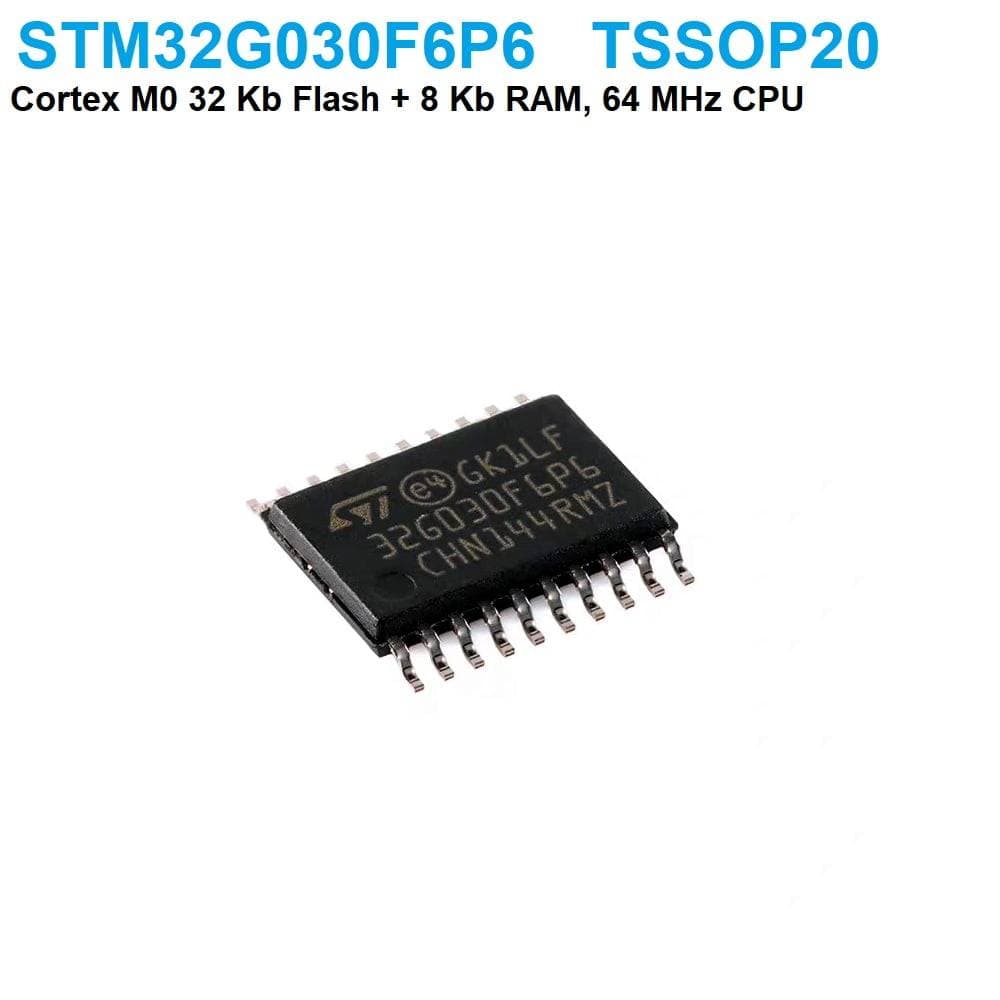 متحكم STM32G030F6P6 بمعالج ARM Cortex-M0+ و32 كيلوبايت فلاش