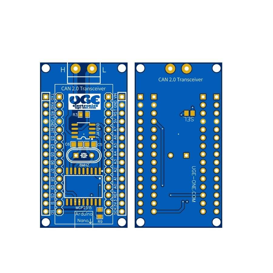 MCP2515 CAN Bus Shield PCB for Arduino Nano V3