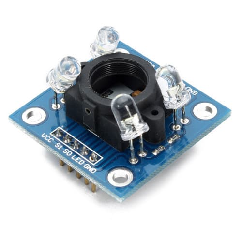 وحدة مستشعر الألوان TCS3200 مع مصابيح LED بيضاء (GY-31)