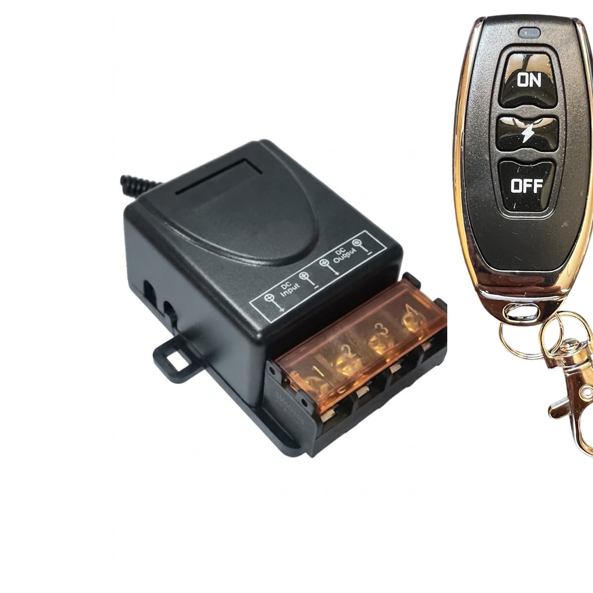 DC 12-72V RF Wireless Relay Control Switch 1CH 433MHz with Remote