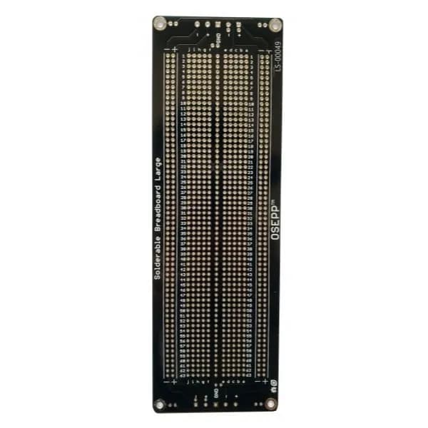 OSEPP LS-00049 Solderable Breadboard PCB – Large (Black)