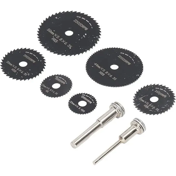 HSS Circular Saw Blades Black For Any Drill 8pcs