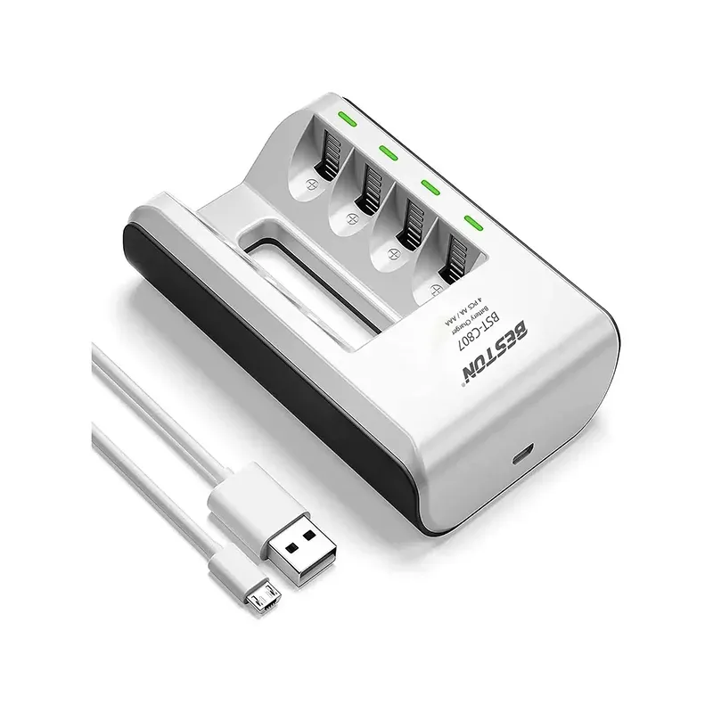 Beston BST-C807 Fast Charger with 4×AA 2700mAh Ni-MH Batteries