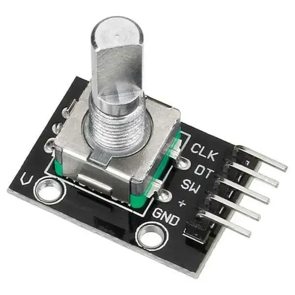 وحدة مشفر دوراني تزايدي (Rotary Encoder) مع زر إعادة ضبط