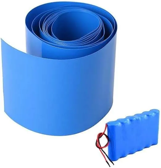 أنبوب انكماش حراري PVC أزرق بطول متر لحزم بطاريات الليثيوم