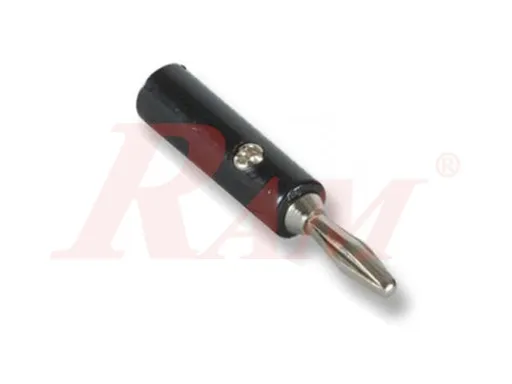 Banana Male Plug 4 mm Black (AD38)