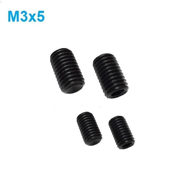 برغي تثبيت M3 × 5 مم بنهاية مقعرة أسود درجة 12.9