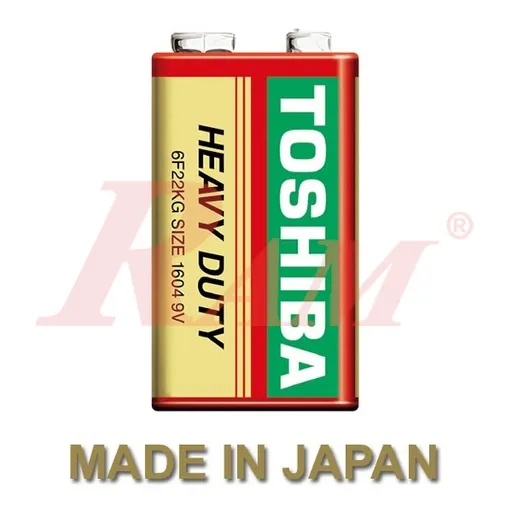 بطارية Toshiba 9 فولت، صنع في اليابان