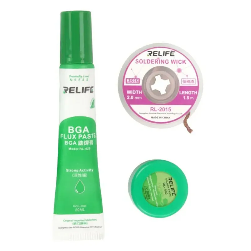 طقم RELIFE RL-058 (3 في 1) لإصلاح الرقائق ولحام BGA