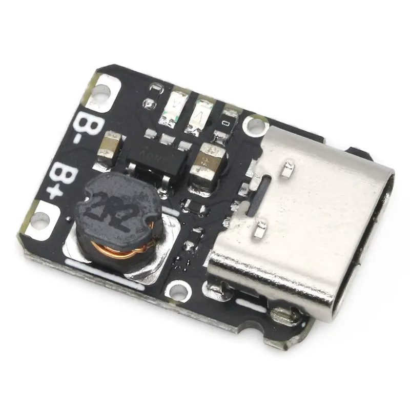 TP4057 USB-C Li-ion Charger & 5V Boost Module, 1A