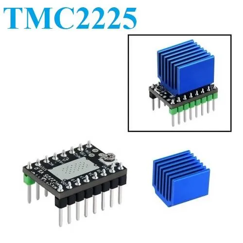 TMC2225 Ultra-Quiet Stepper Motor Driver Module with Heat Sink