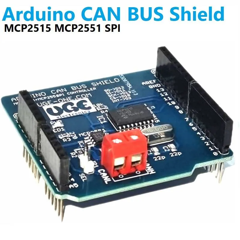 MCP2515 + MCP2551 SPI CAN-Bus Shield for Arduino Uno Rev3