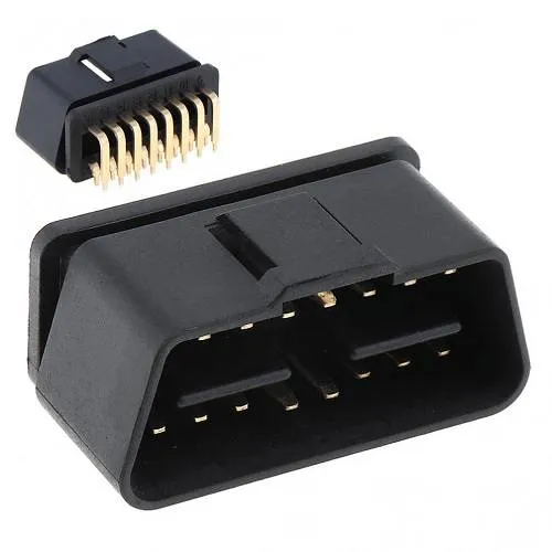 OBD-II 16-Pin Male Connector 90 Degree PCB Mount