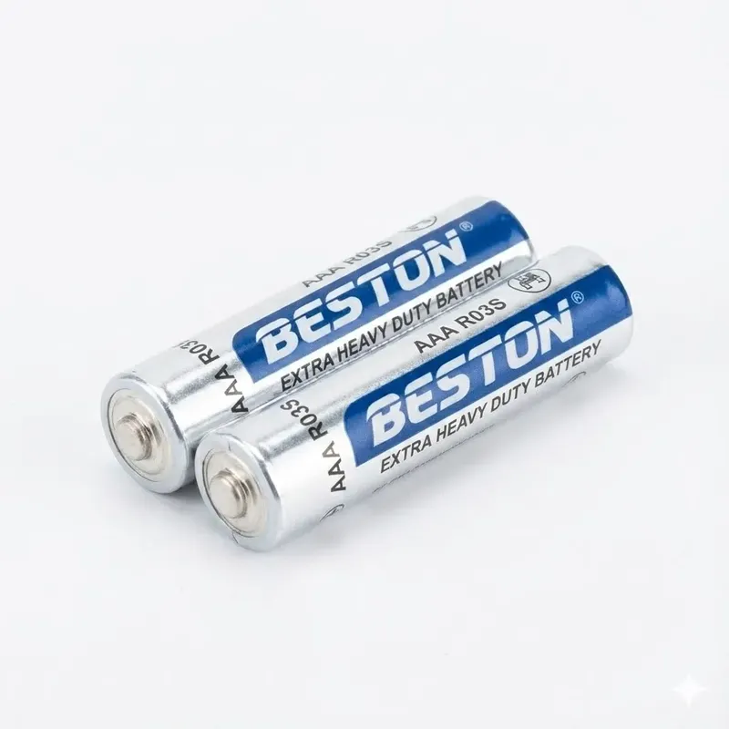 بطارية BESTON AAA R03S بجهد 1.5 فولت زنك-كربون إكسترا هيفي ديوتي (عبوة 2)