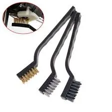 Mini Wire Brush Set 3 pcs (Brass, Steel & Nylon)