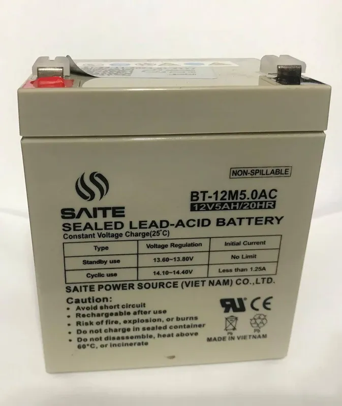 SAITE BT-12M5.0AC 12V 5Ah Rechargeable Lead-Acid Battery