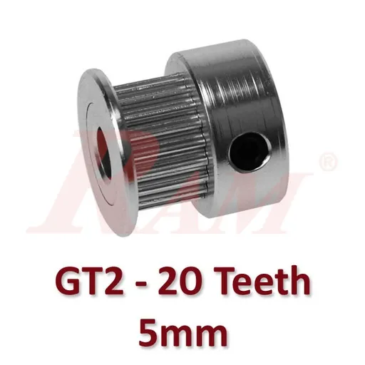 GT2 Timing Pulley 20 Teeth 5mm Bore Aluminum