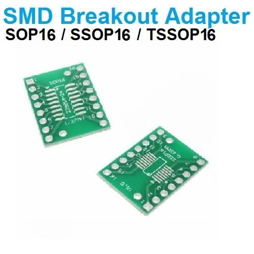 لوحة تحويل SMD إلى DIP لعبوات SOP16 وSSOP16 وTSSOP16
