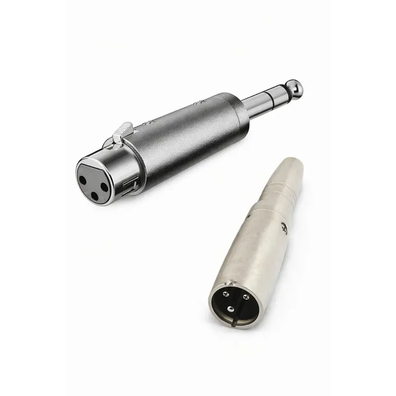 XLR 3-Pin to 6.35mm Stereo Jack Adapter, Male/Female