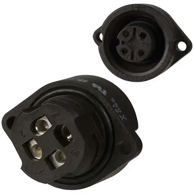 Amphenol T3111-000 Female Receptacle 3+Ground Screw Termination