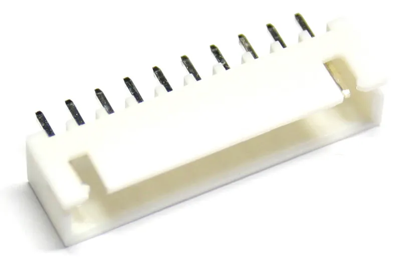 موصل JST XH-10A بـ 10 أطراف، تباعد 2.54 مم، رأس ذكر مثبّت على PCB