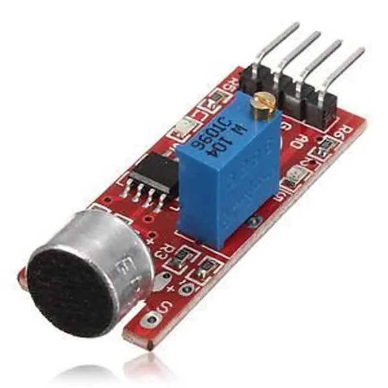 Sound Detection Sensor Module LM393 for Arduino (4-Pin, Red)