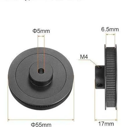 GT2 Timing Pulley 80 Teeth, 5 mm Bore, 6 mm Width