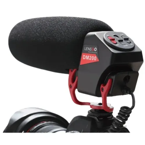 ميكروفون شوتجن LENSGO LYM-DM200 للكاميرات بنمط فائق الكارديويد