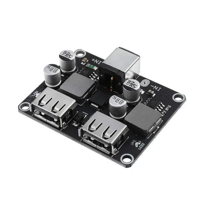 وحدة شحن سريع USB QC3.0/QC2.0 بقناتين ومحول خفض DC-DC من 6 إلى 32 فولت