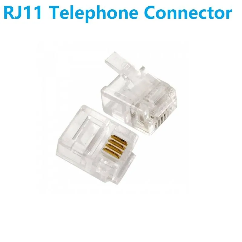 RJ11 6P4C 4-Pin Telephone Crimp Plug