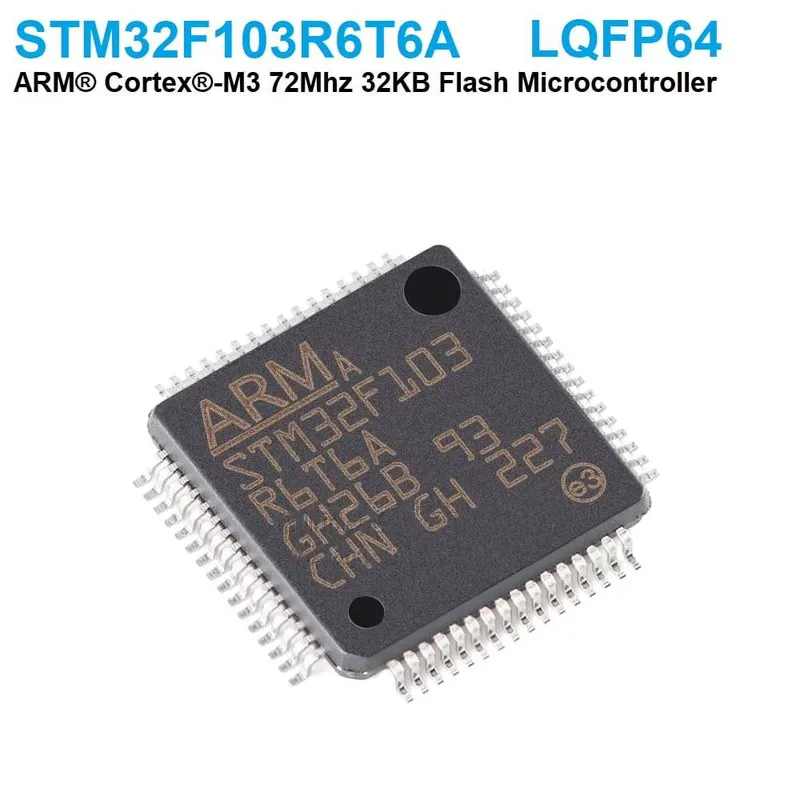 متحكم STM32F103R6T6A بمعالج ARM Cortex-M3 بتردد 72 ميجا هرتز