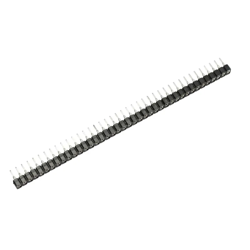 Round Pin Header Female 2.54mm 40-Pin Straight Black 7.5mm