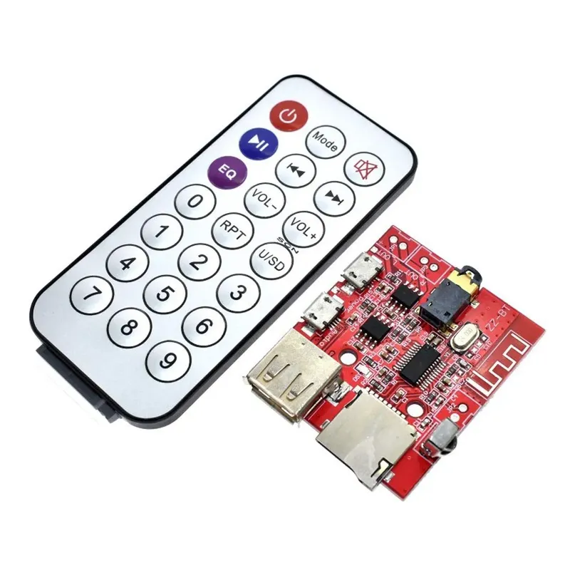 Car Bluetooth 4.1 MP3 Speaker Amplifier Decoder with IR Remote