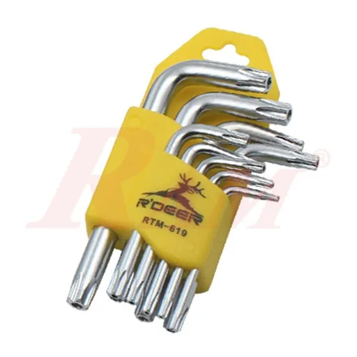 RTM-619 Star Key Wrench With Hole Set T10-T50 9 Pieces