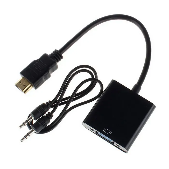 HDMI to VGA Converter Adapter with 3.5mm Audio Cable