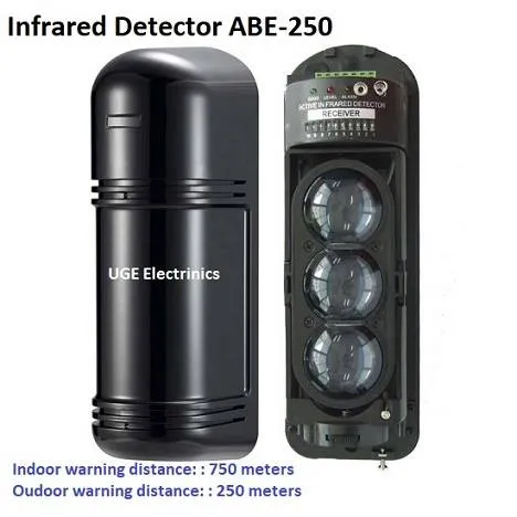 ABE-250 3-Beam Infrared Detector, 750m Indoor / 250m Outdoor