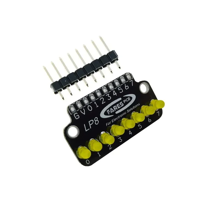 وحدة عرض LED صفراء من 8 بت بمداخل Active HIGH موديل LP8