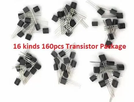 TO-92 Transistor Assortment 16 Types 160 Pcs (2N3904, S8050, S9013)
