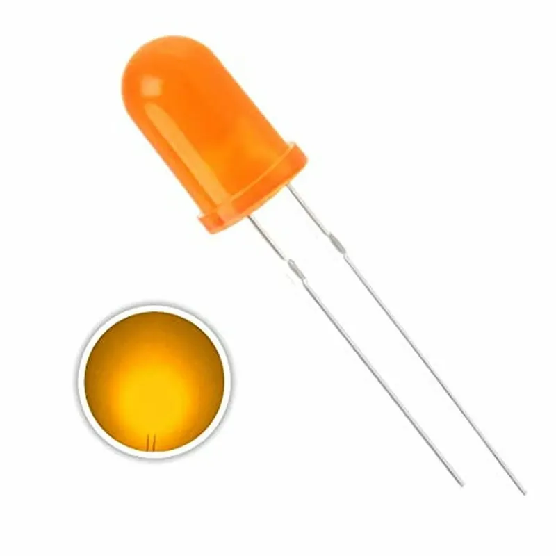 LED أصفر بقطر 5 مم (تركيب ثقبي)
