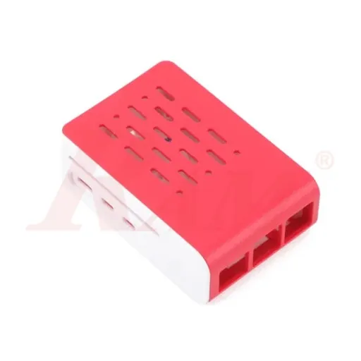 علبة Raspberry Pi 5 من ABS باللونين الأحمر والأبيض (BOX5CO)